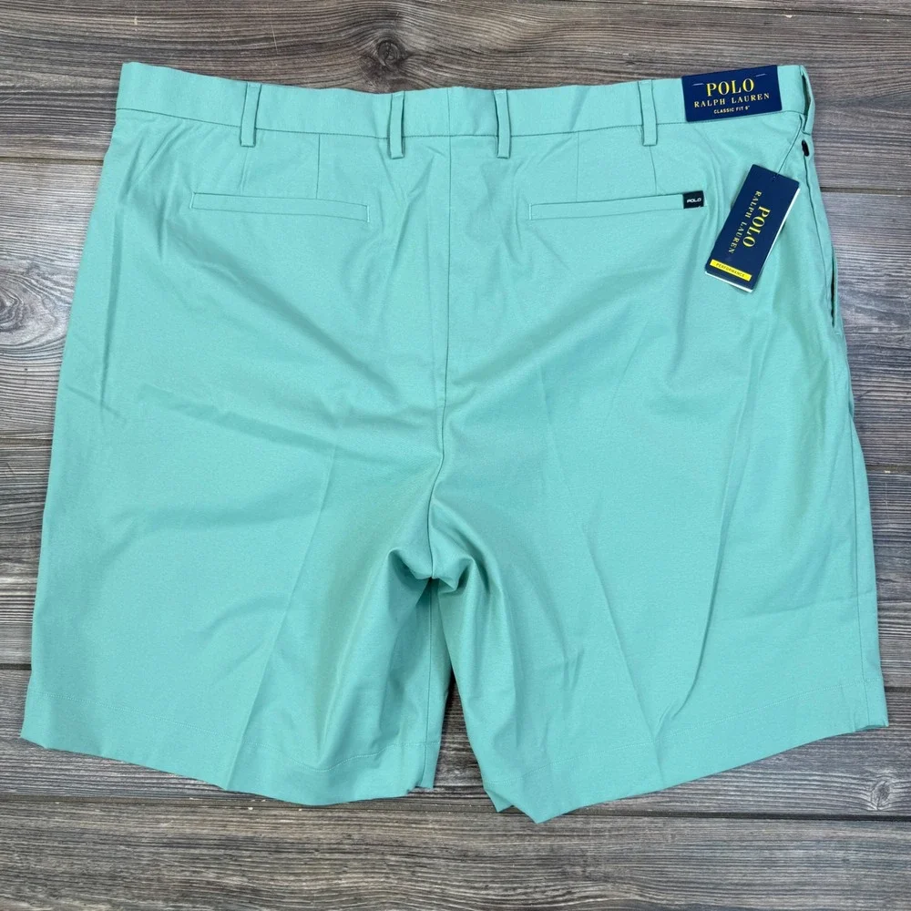 Polo Ralph Lauren Mens Size 42B Performance Shorts Faded Mint Green Stretch NWT
